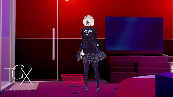 Anime Porn Game -Gaming 2B Sexy Robot android Girl Hardcore Sex in All Positions and Deep Throat