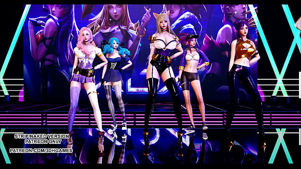 [MMD] GFRIEND – Glass Bead Sexy Kpop Dance Ahri Akali Kaisa Seraphine Gwen KDA League of Legends